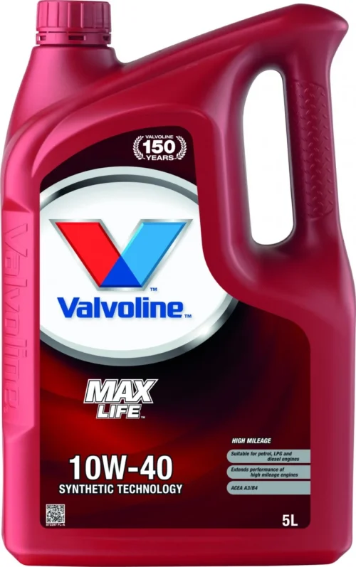 Valvoline MaxLife 10W-40 Synteettinen Moottoriöljy, 4 Ltr.