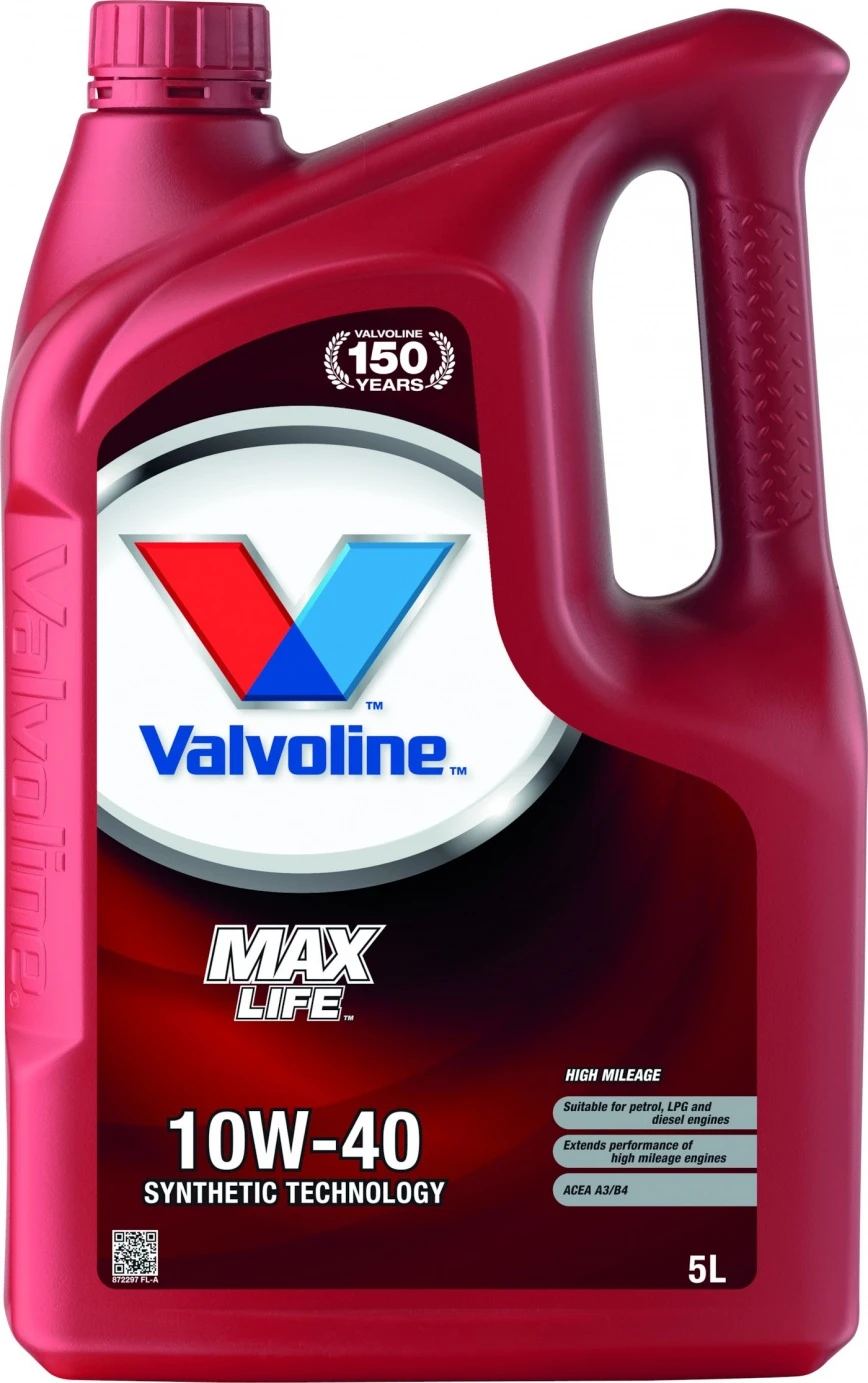 Valvoline MaxLife 10W-40 Synteettinen Moottoriöljy, 4 Ltr. 1 Valvoline MaxLife 10W-40 Synteettinen Moottoriöljy, 4 Ltr.