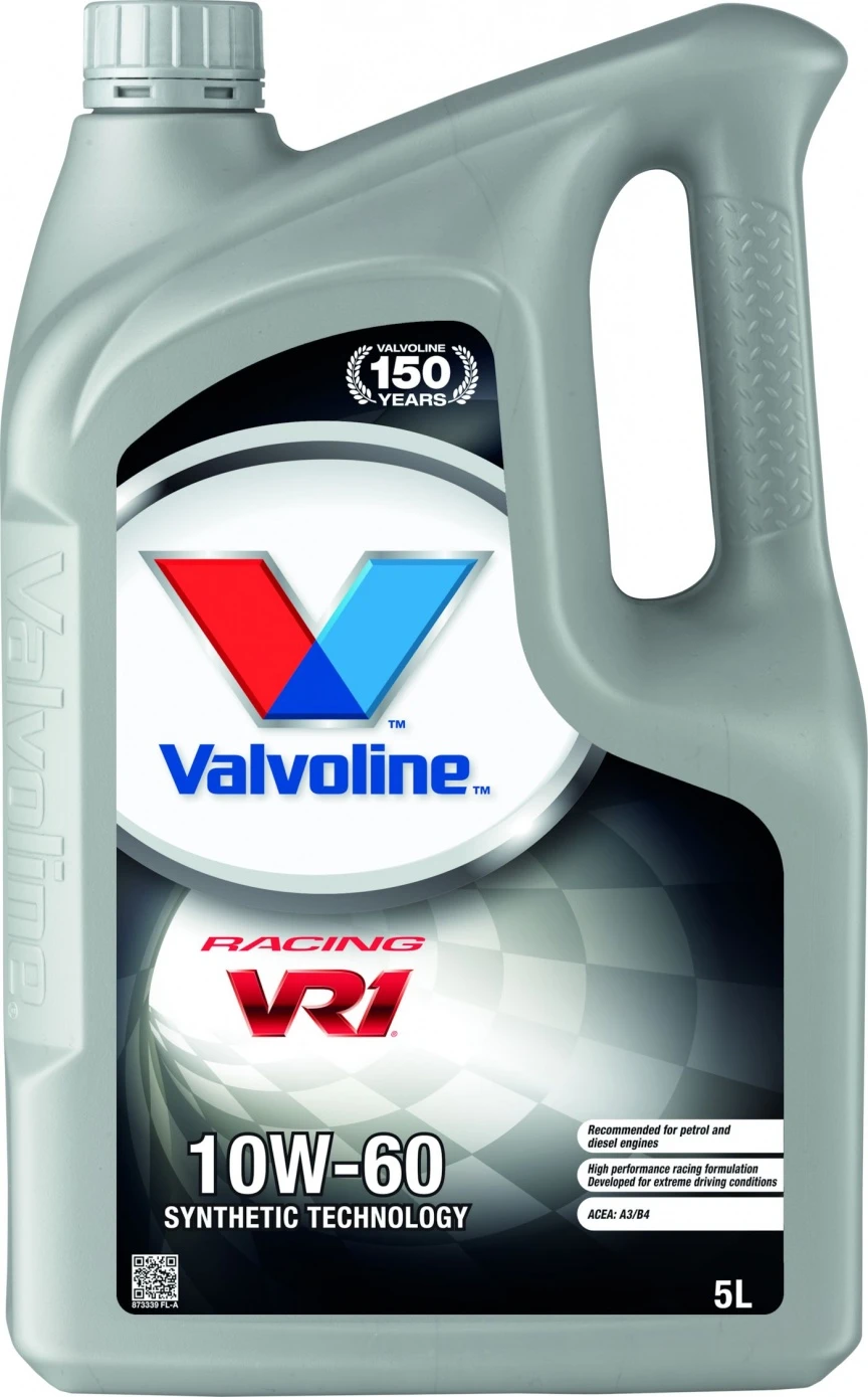 Valvoline VR1 Racing 10W-60 Synteettinen Kilpamoottoriöljy, 5ltr. 1 Valvoline VR1 Racing 10W-60 Synteettinen Kilpamoottoriöljy, 5ltr.