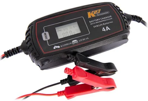 K27 Akkulaturi 4A 6/12V LCD-näytöllä