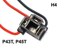 H4 Lampunkanta, Johdot Sivulle