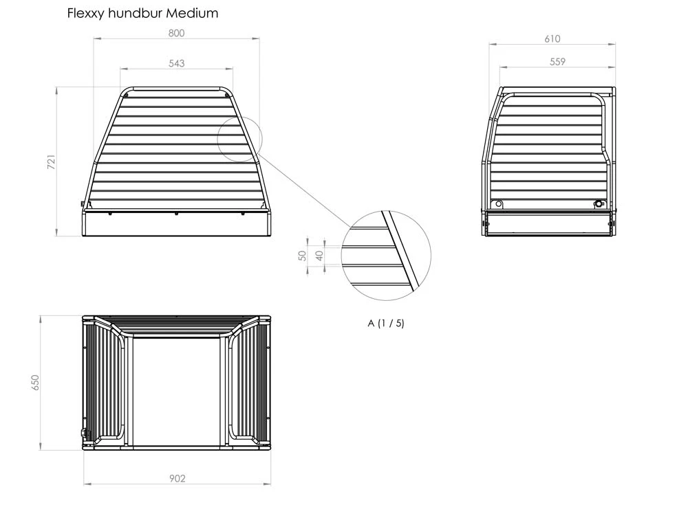 Koirahäkki Flexxy M - 658x778x478mm 4 Koirahäkki Flexxy M - 658x778x478mm - Image 4