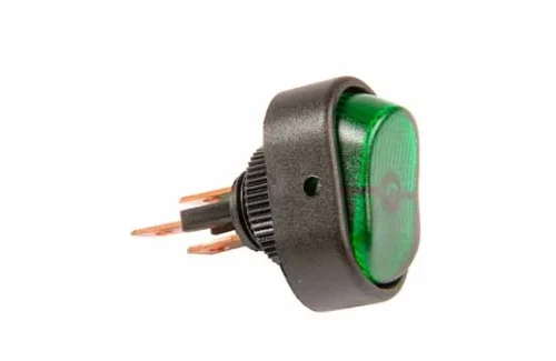 Keinukatkaisin 12V Sulkeutuva 0-1, Vihreä Merkkivalo