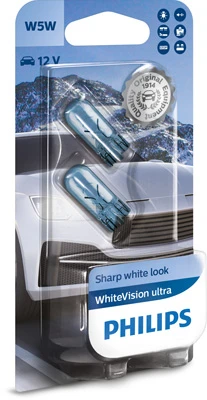 Philips WhiteVision Ultra 5W Lasikanta Polttimopari