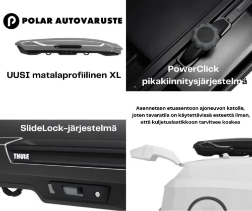 Thule Motion 3 XL Low Black Glossy Suksiboksi / Kuljetuslaatikko 9 Thule Motion 3 XL Low Black Glossy Suksiboksi / Kuljetuslaatikko -Polarautocar uusi matalaprofiilinen xl a5810e27